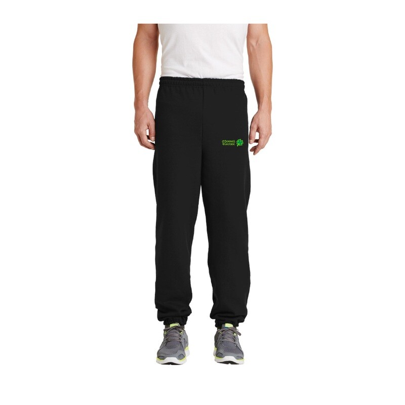 Cinch Bottom Sweatpant (Embroidered)- Black, Grey