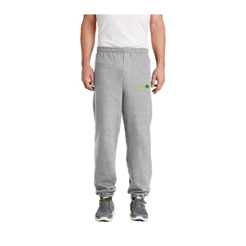 Cinch Bottom Sweatpant (Embroidered)- Black, Grey