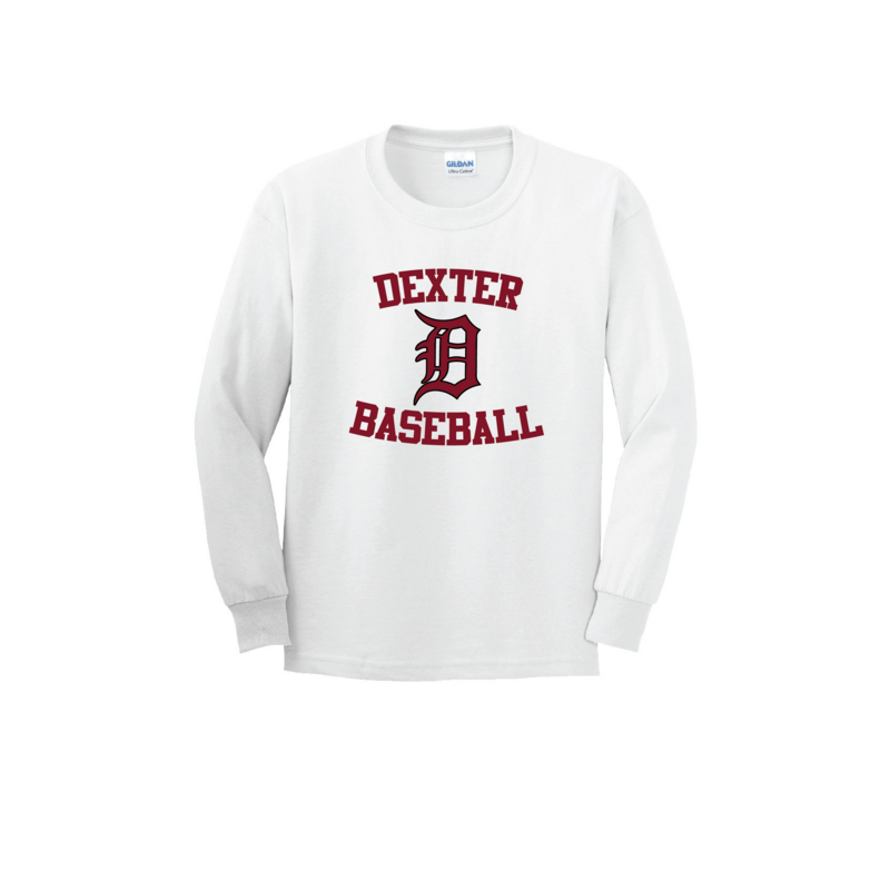 Youth Basic Cotton Long Sleeve T-Shirt-Black/White