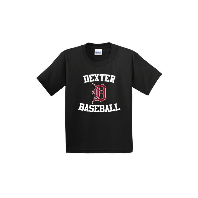 Youth Basic Cotton T-Shirt-Maroon/Black/White