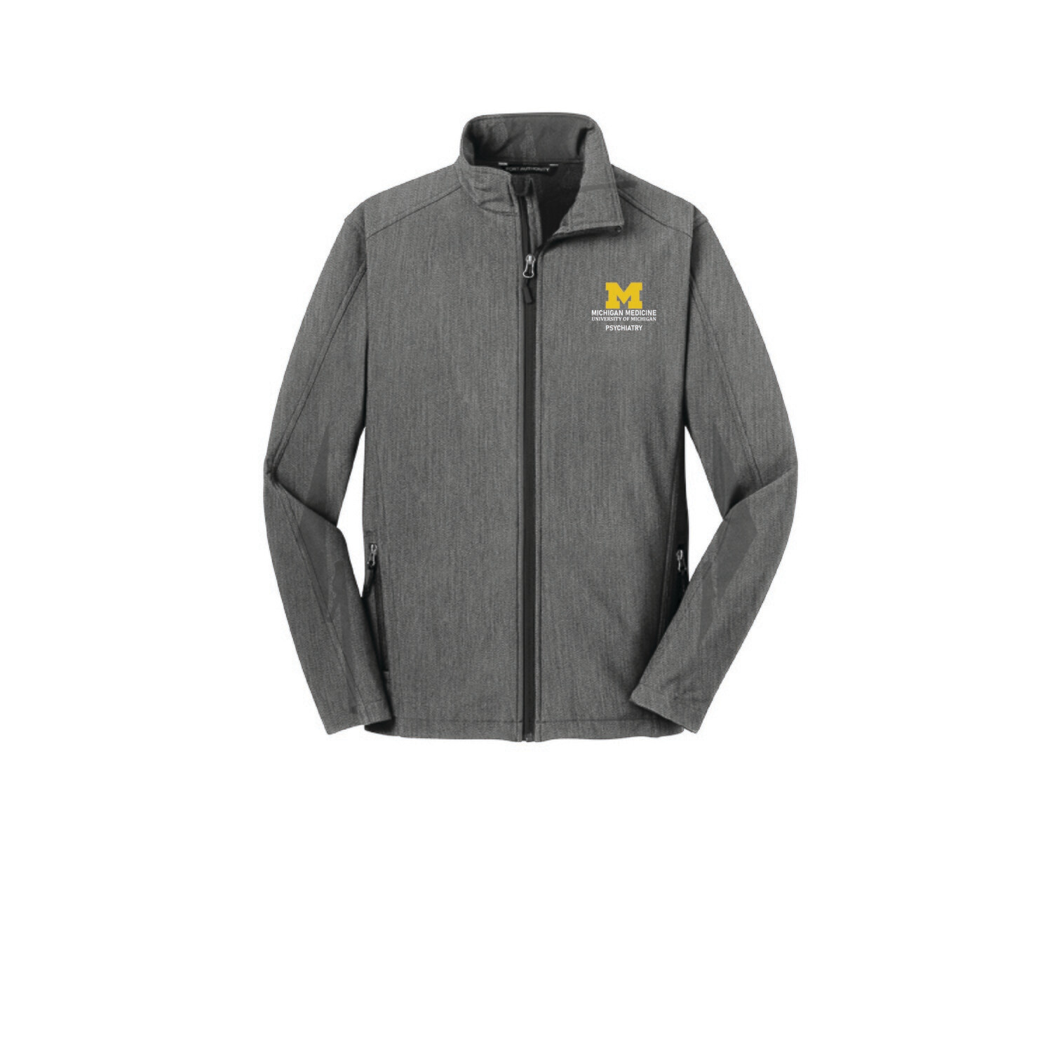 Unisex Core Soft Shell Jacket-Heather Grey/Navy/Black