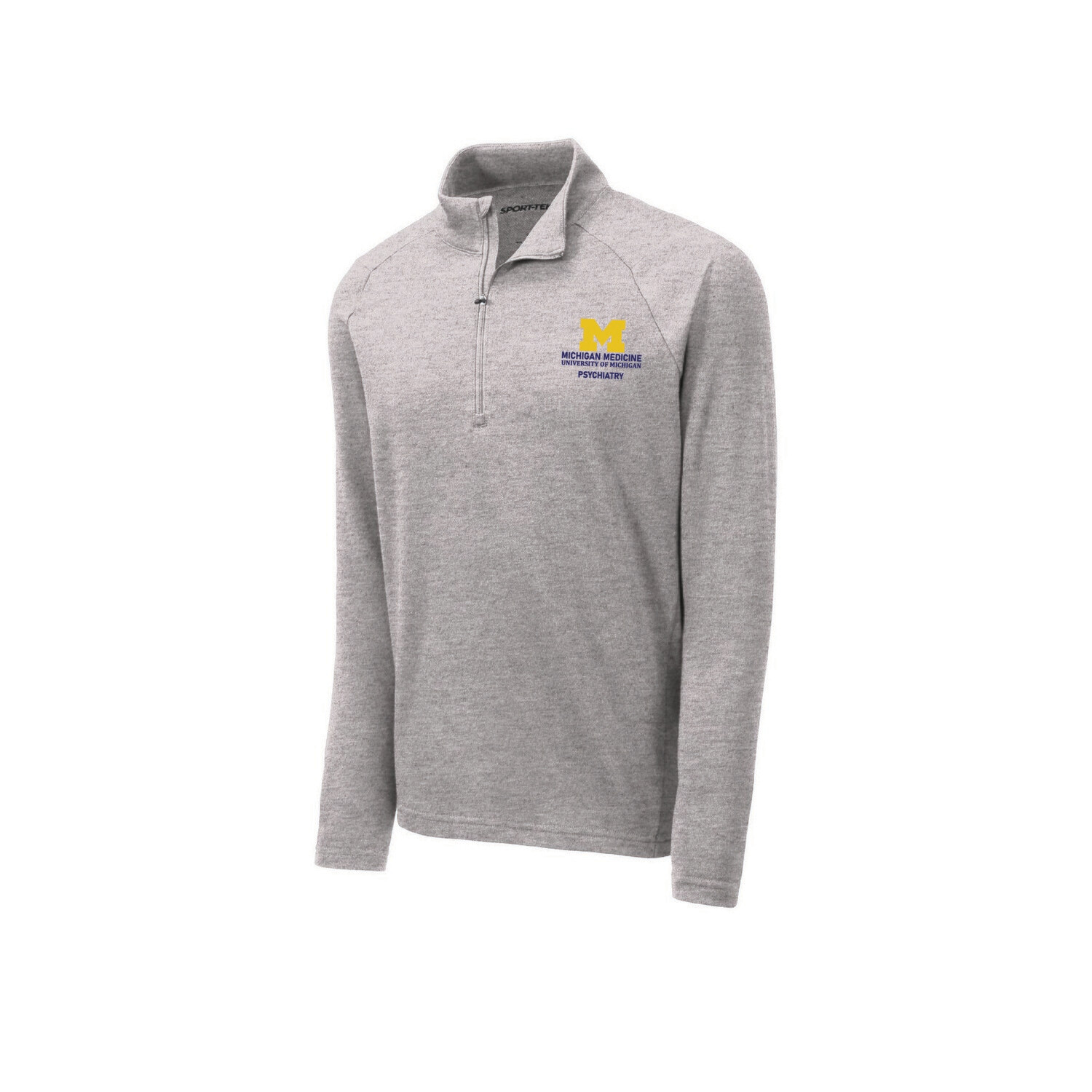 Lightweight French Terry 1/4-Zip Pullover-Heather Grey/Black Lightweight French Terry 1/4-Zip Pullover-Heather Grey/Black