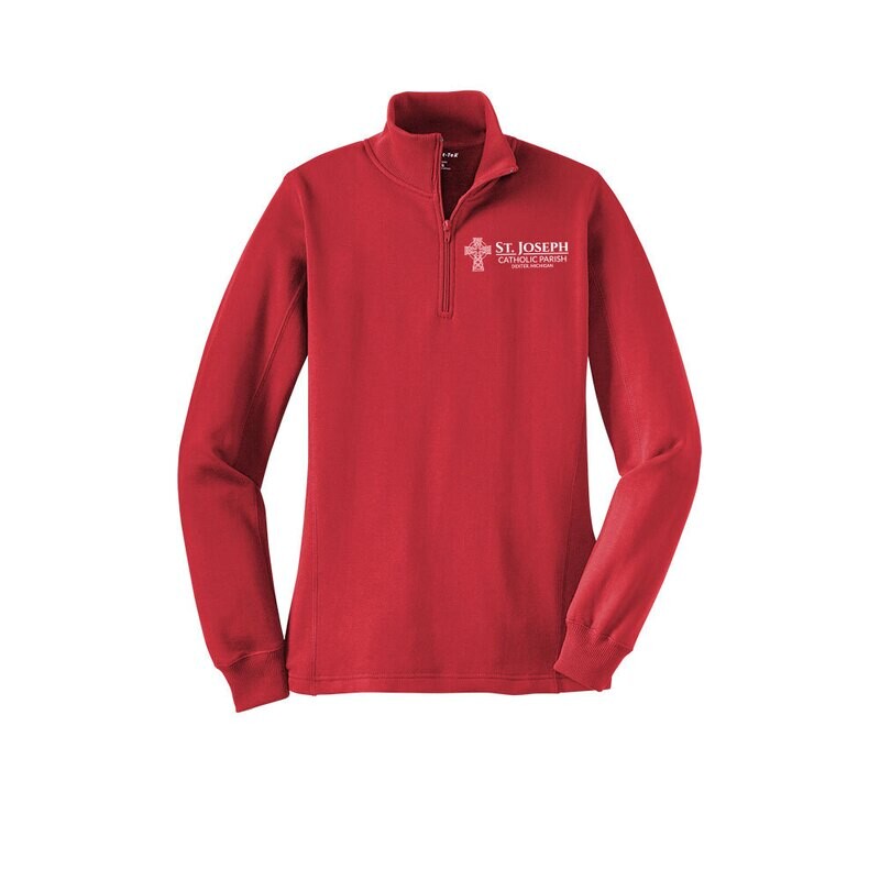 Women&#39;s Sport-Tek 1/4 Zip Sweatshirt- Red or Vintage Grey