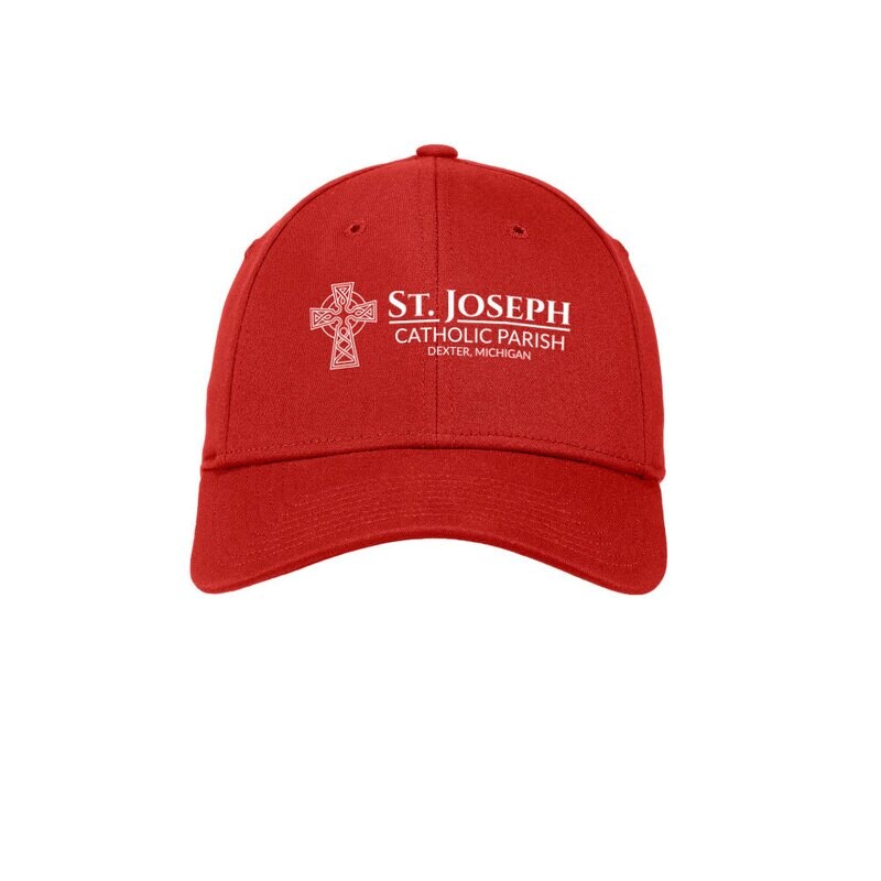 New Era Structured Stretch Cotton Cap- Red