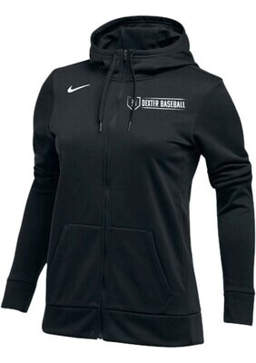 Nike Women's Full Zip Black Performance Hooded Sweatshirt