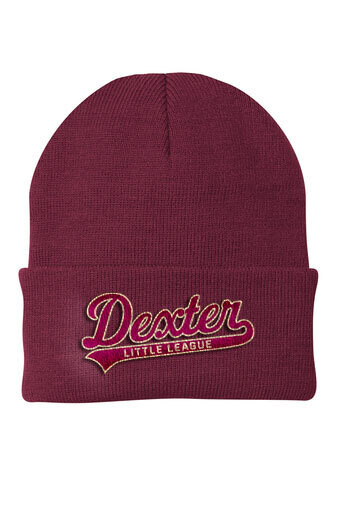 Knit Cuff Beanie - Maroon