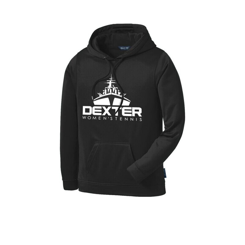 Performance Fleece Hooded Pullover- Black