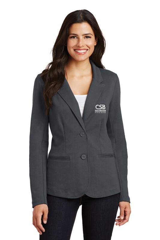 Women's Knit Blazer-Dark Grey or Black