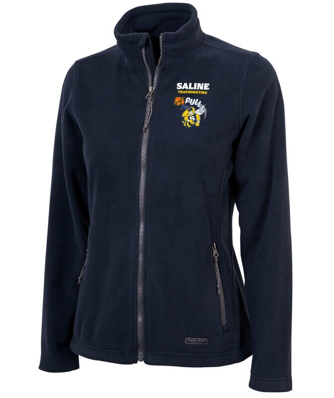 Women's Full Zip Fleece Jacket-Navy