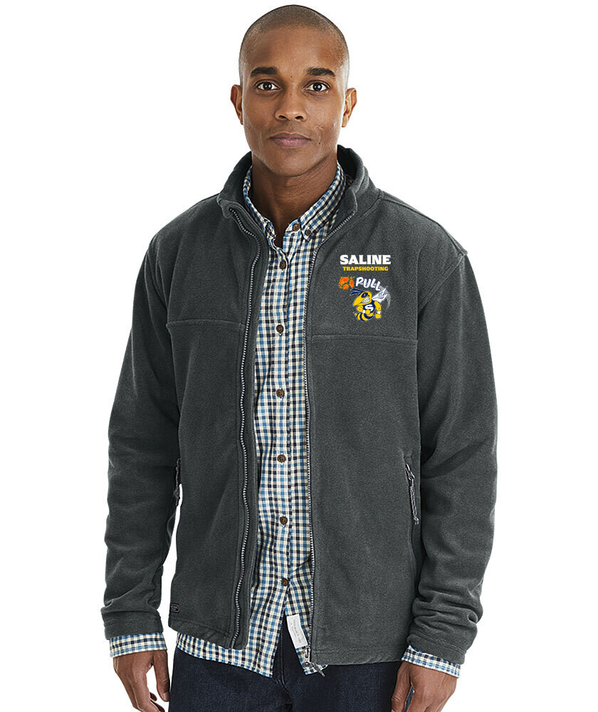 Men's Full Zip Fleece Jacket-Grey