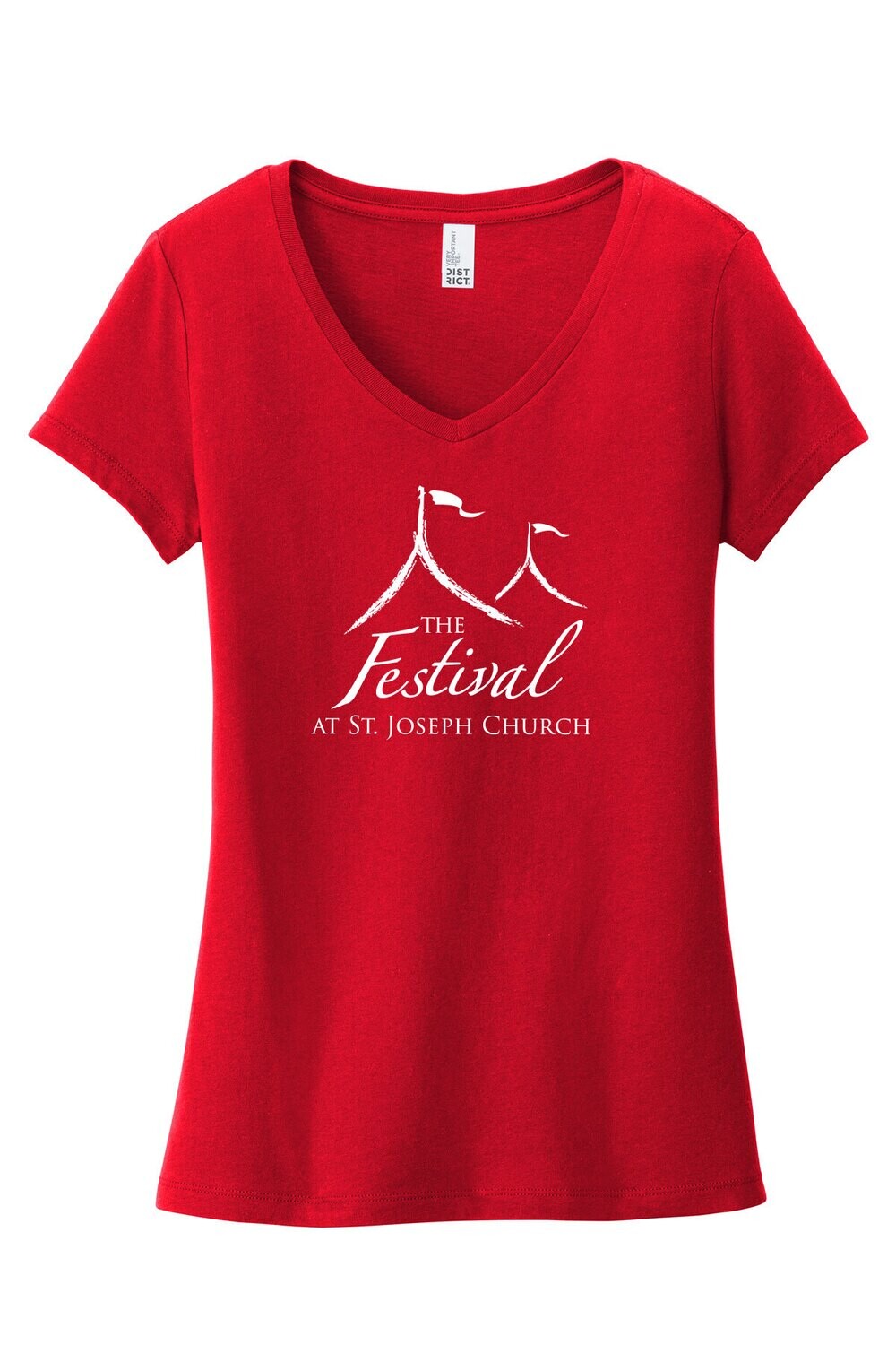 Women’s V-Neck Tee- Red or Grey