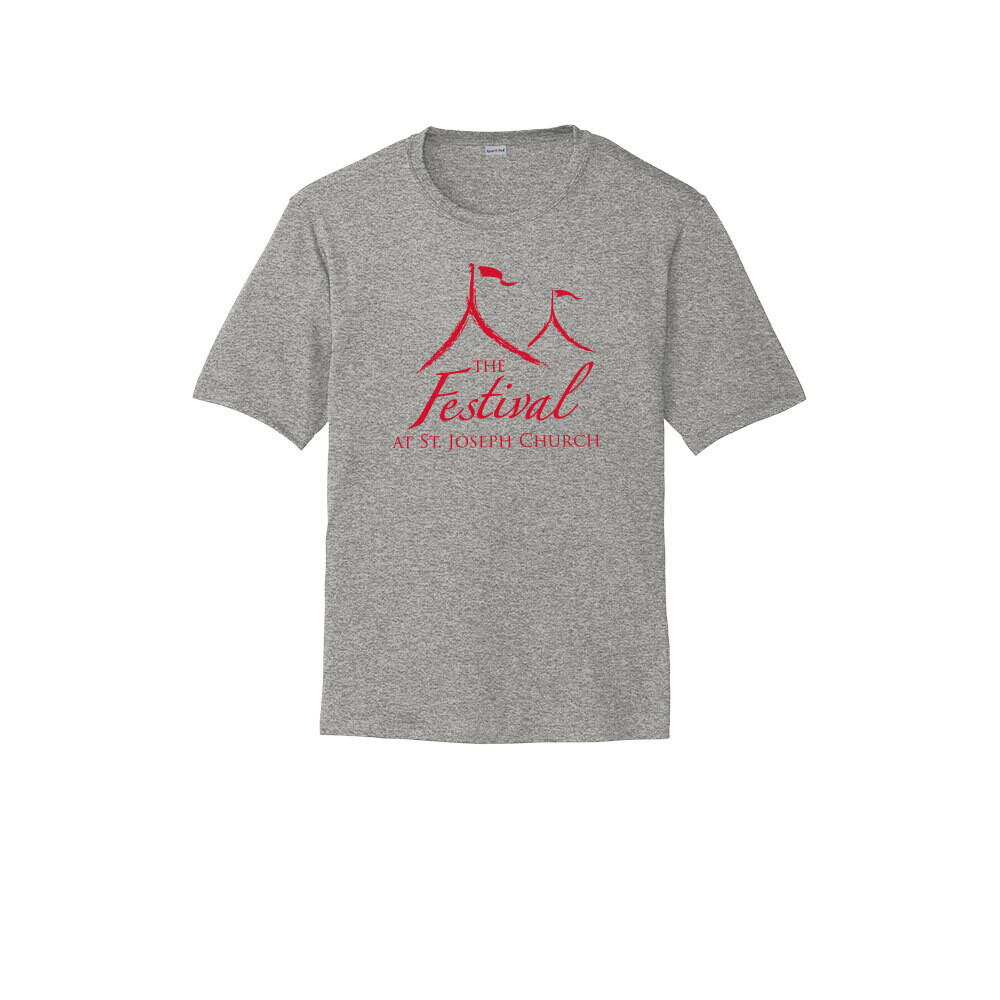 Unisex Performance Tee (Youth Sizes Available)- Red or Light Grey