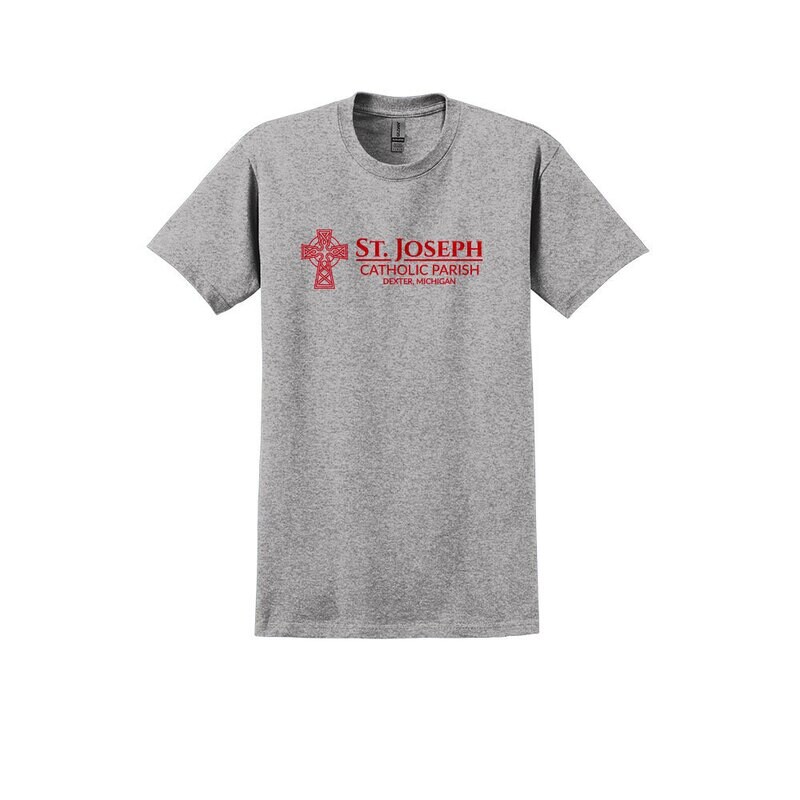 Unisex Cotton Tee (Youth Sizes Available)- Red or Sport Grey