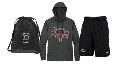 NIKE PLAYER PACK - Includes Nike Performance Hood with Last Name, Nike Shorts, and Drawstring Backsack or Performance T-shirt (No Youth Sizes Available)