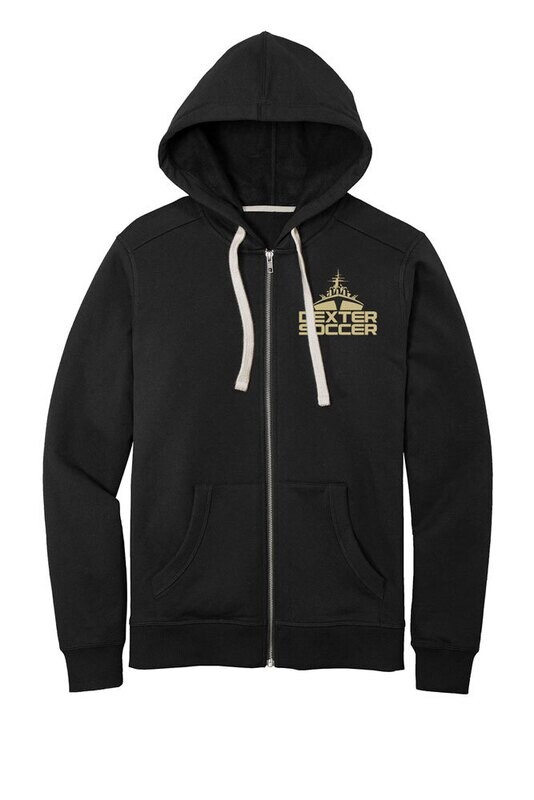 Full Zip Fleece Hoodie- Black, Maroon