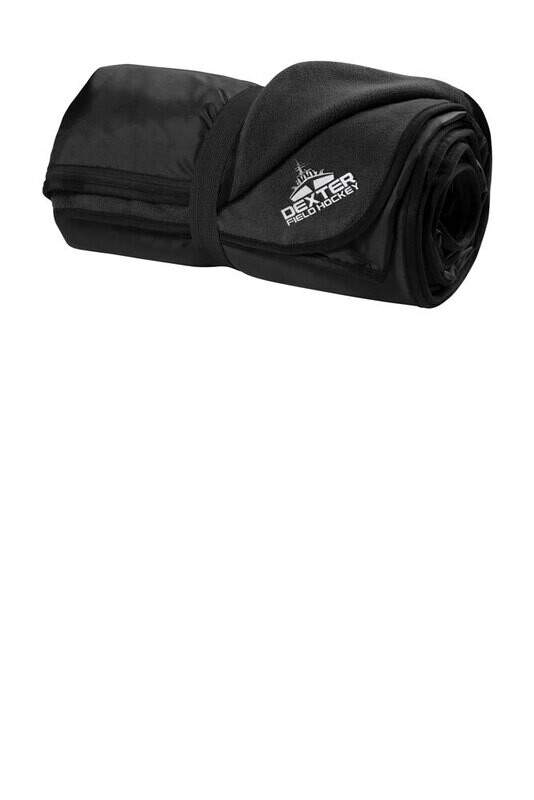 Fleece & Poly Travel Blanket-Black