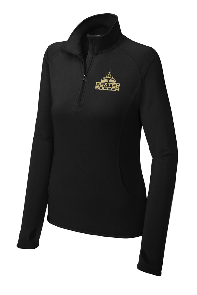 Women's Sport Tek Performance 1/4 Zip- Black, Maroon