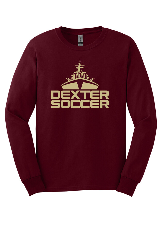Soft Cotton Long Sleeve T-Shirt (Adult & Youth Sizes)- Black, Maroon