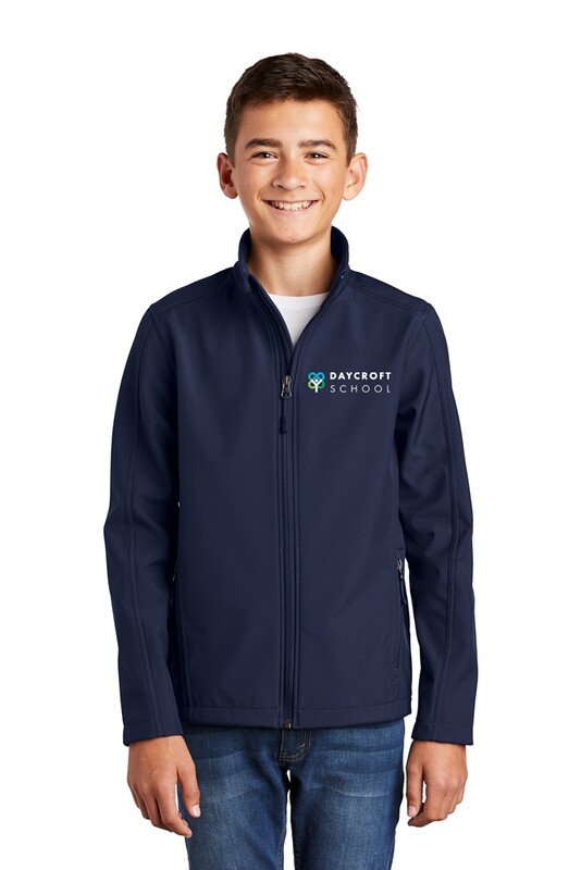 Youth Core Soft Shell Jacket- Navy, Grey