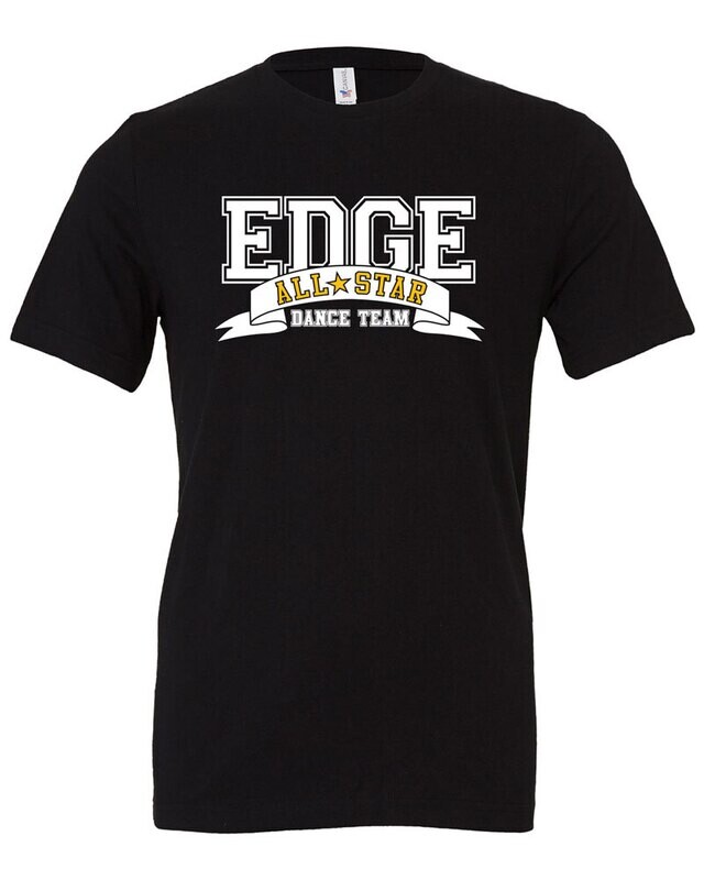 ALL STAR EDGE Unisex Jersey T-Shirt-Solid Black (Youth Sizes Available)