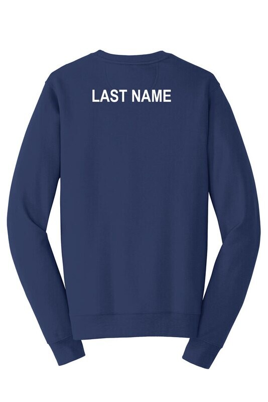 Dancers Edge logo Fleece Crewneck Sweatshirt (Available in Youth Sizes)-Navy