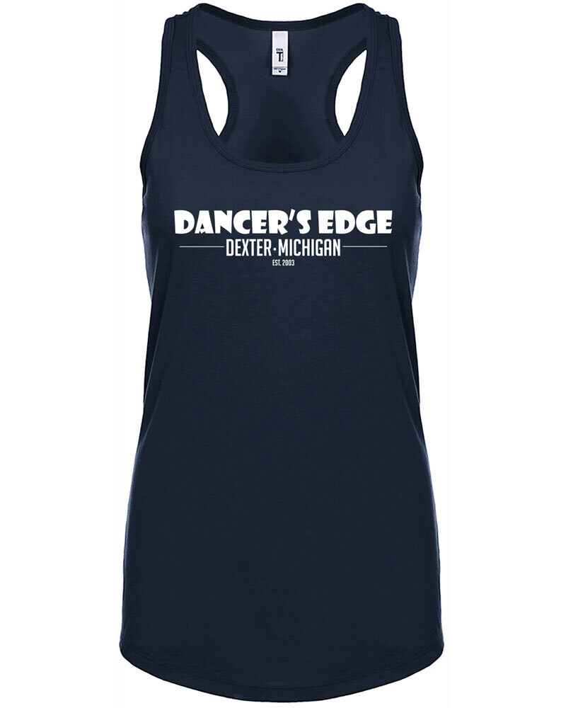 Dancers Edge Next Level Ladies' Ideal Racerback Tank-Navy