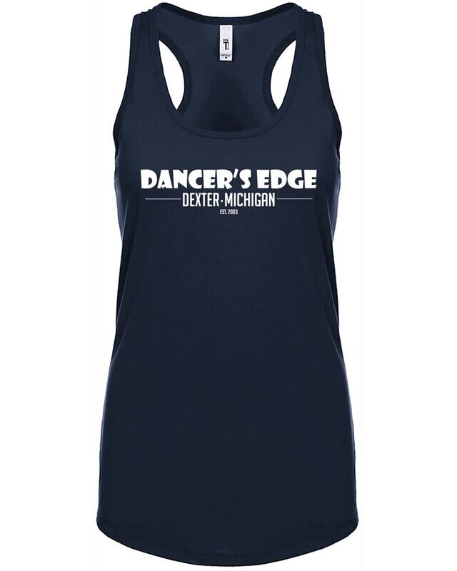 Dancers Edge Next Level Ladies' Ideal Racerback Tank-Navy