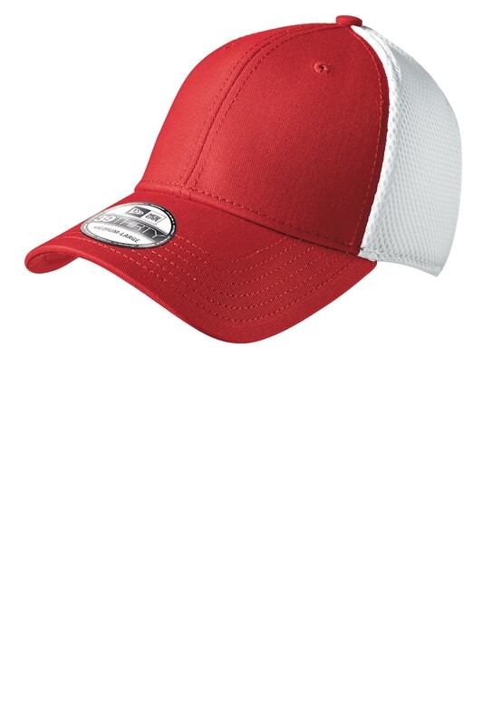 New Era Stretch Mesh Cap - Red/White