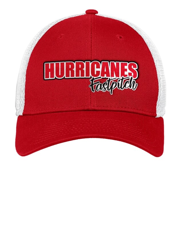 New Era Stretch Mesh Cap - Red/White