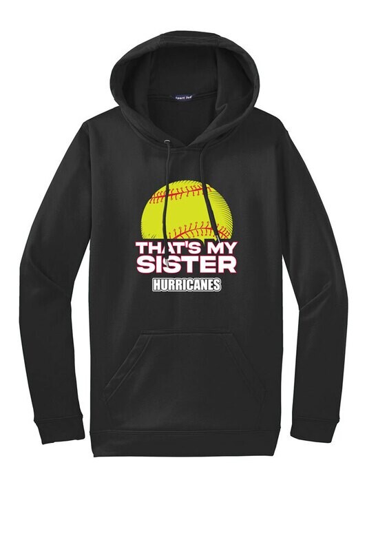 Slogan Performance Fleece Hooded Pullover - Black (Youth Sizes Available)