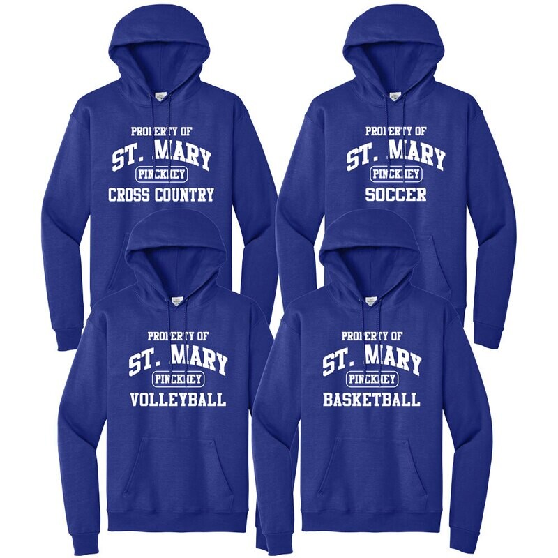 Sport Team Hoodies (Cotton or Performance)- Adult and Youth Sizes- Royal