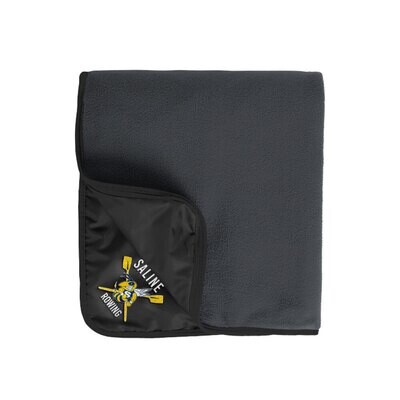 Fleece & Poly Travel Blanket-DK Grey or Navy