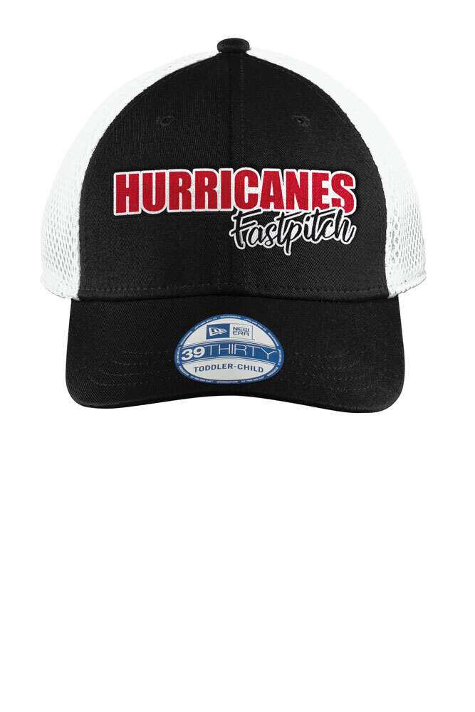 New Era Youth Stretch Mesh Cap- Black/White