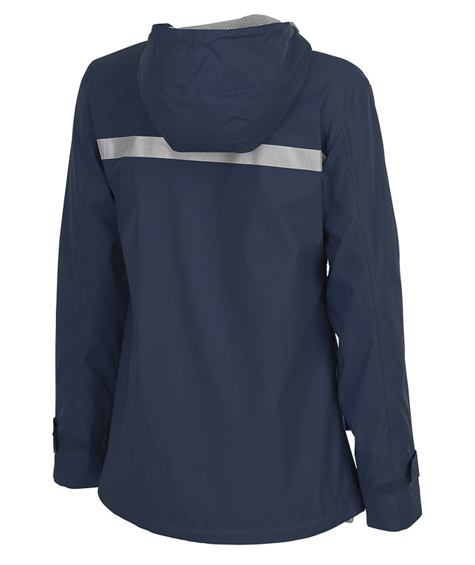 Ladies Charles River Rain Jacket- Navy