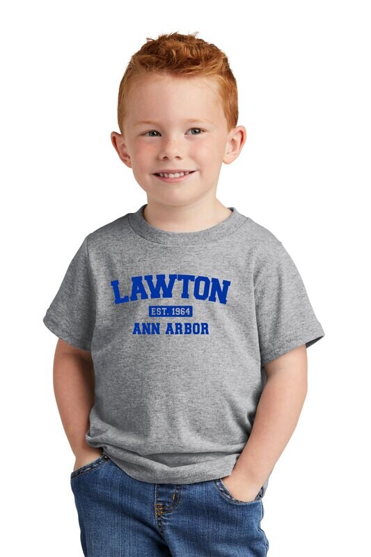 Toddler Cotton Tee-Royal or Heather Grey
