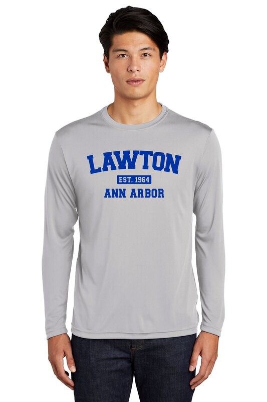 Unisex Performance Long Sleeve Tee-Royal or Light Grey