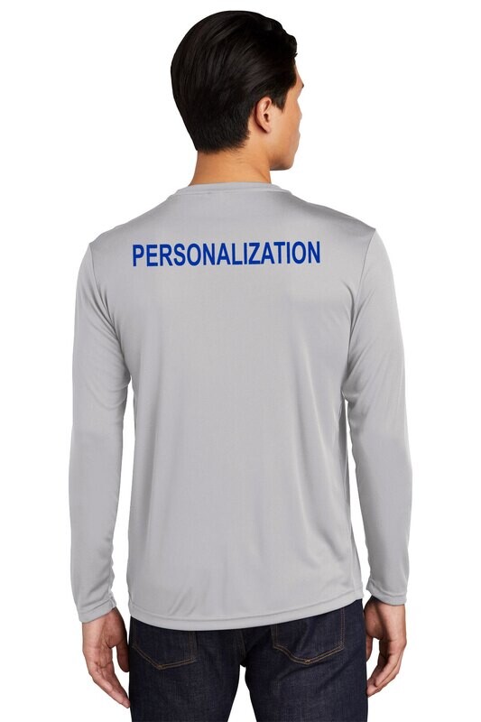 Unisex Performance Long Sleeve Tee-Royal or Light Grey