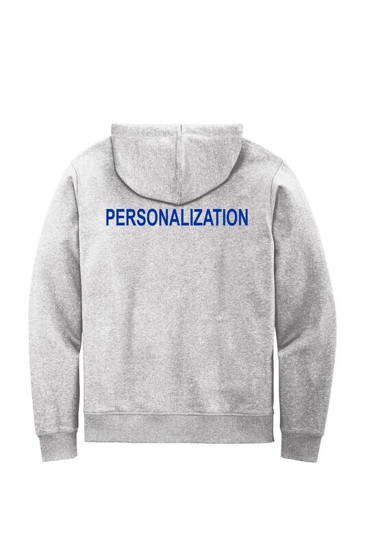 Unisex Full Zip Hooded Fleece-Heather Grey
