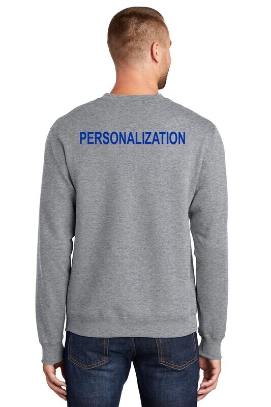 Unisex Fleece Crewneck Sweatshirt-Royal or Heather Grey