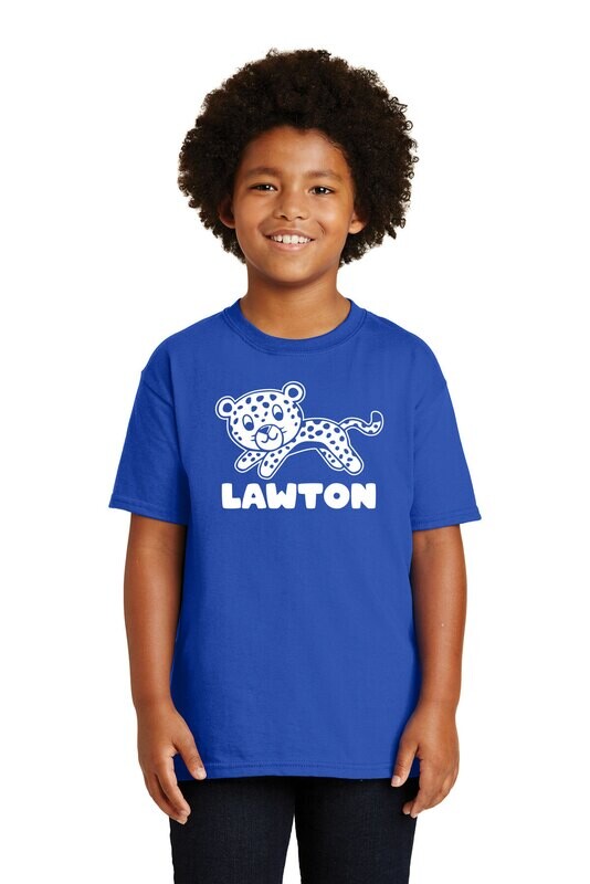 Youth Cotton Tee-Royal or Athletic Heather Grey