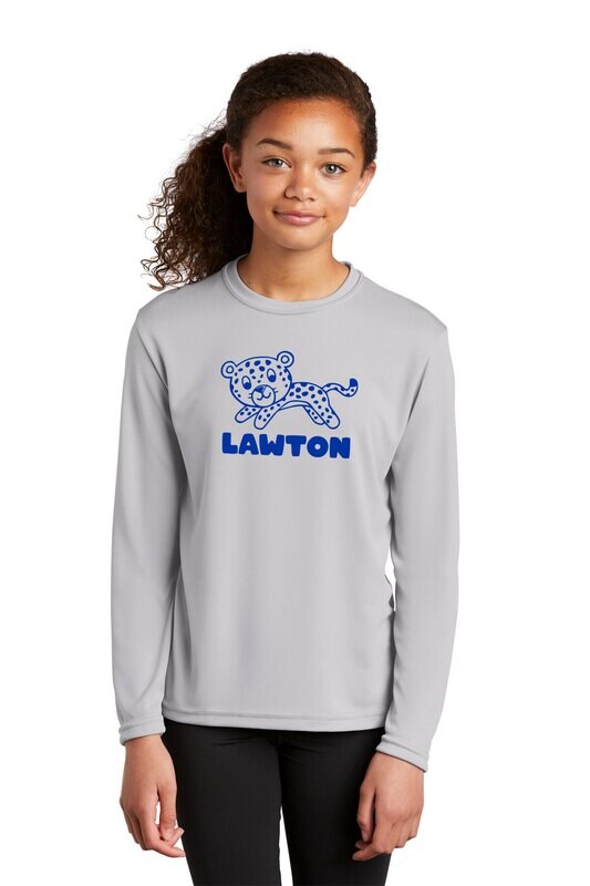 Youth Performance Long Sleeve Tee-Royal or Light Grey