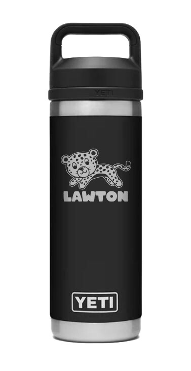 YETI Black Stainless Steel Water Bottle - 18 or 26 oz