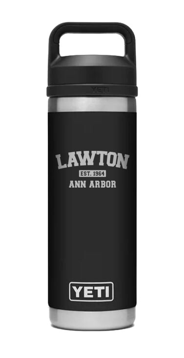 YETI Black Stainless Steel Water Bottle - 18 or 26 oz