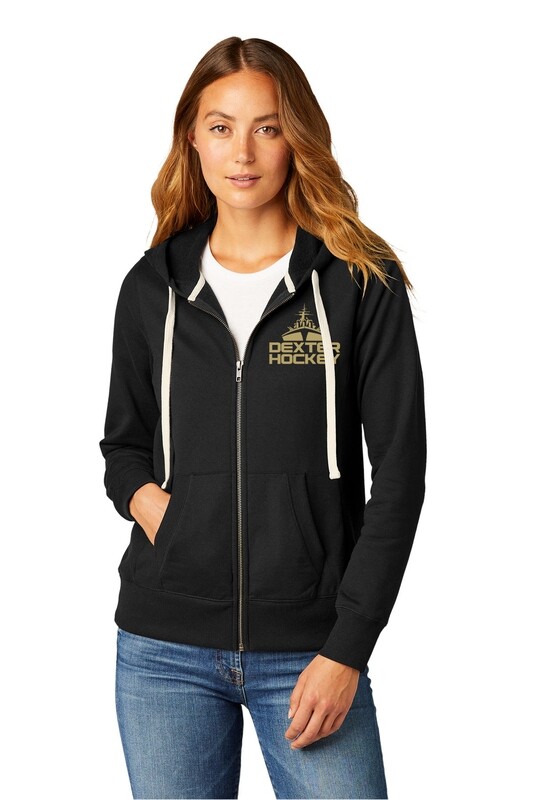 Women's Fleece Full-Zip Hoodie-Maroon or Black, Light Grey