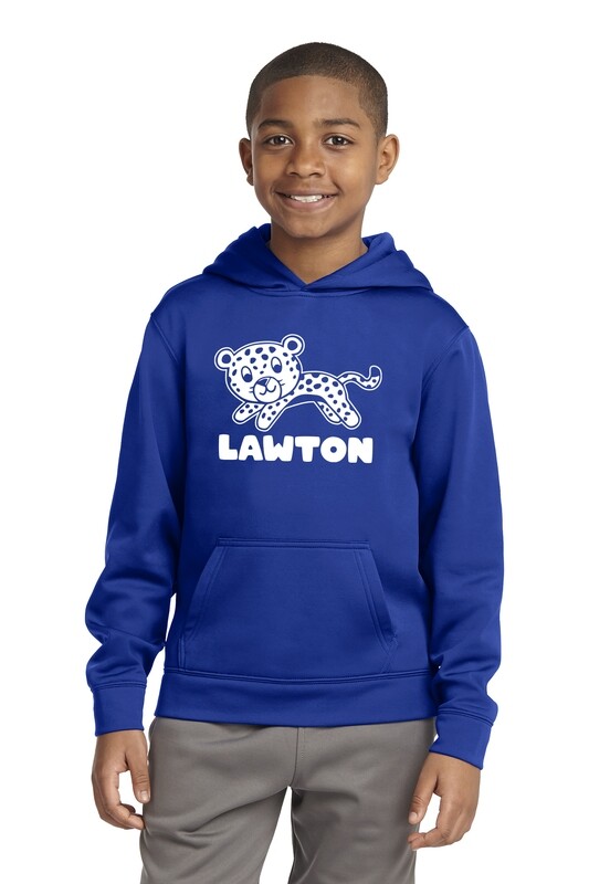 Youth Performance Fleece Pullover Hooded Sweatshirt: Royal