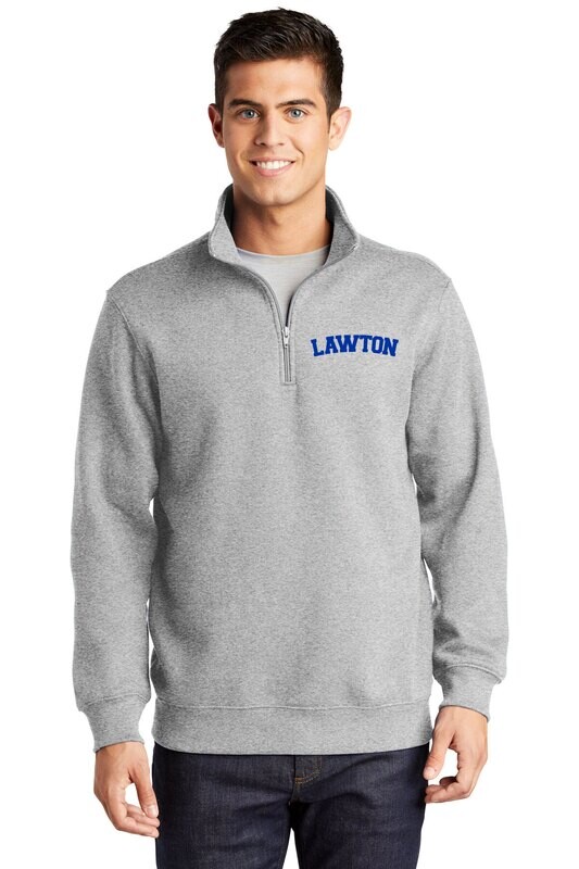 1/4-Zip Sweatshirt-Royal or Heather Grey