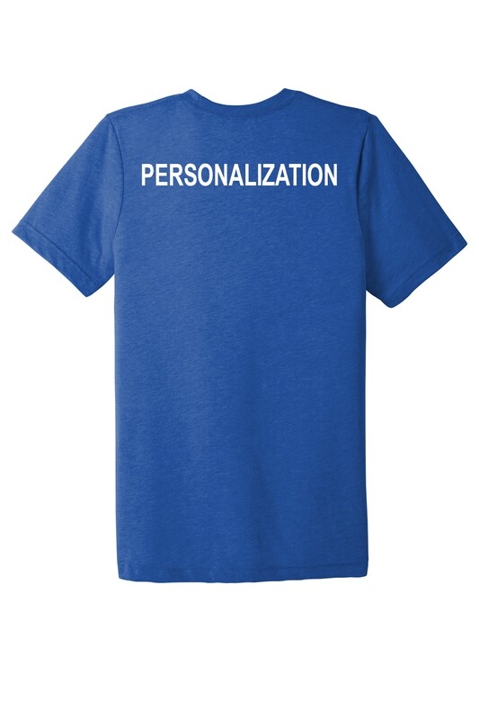 Unisex Triblend Soft Short Sleeve Tee Shirt: Royal or Athletic Grey