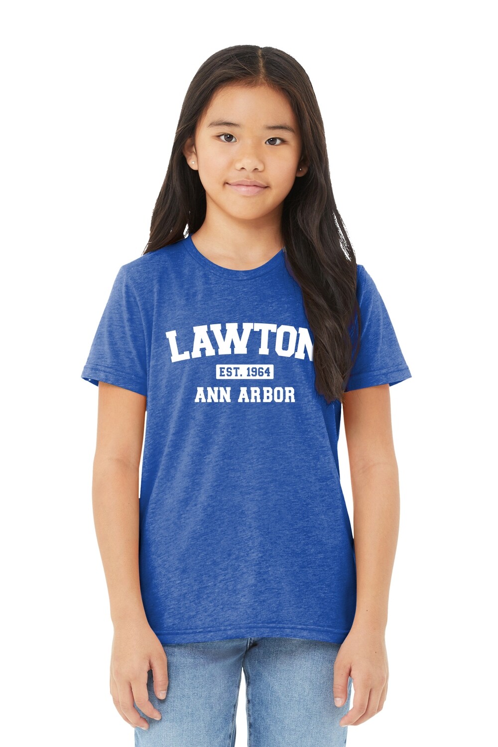 Youth Triblend Soft Tee Shirt: Royal or Athletic Grey