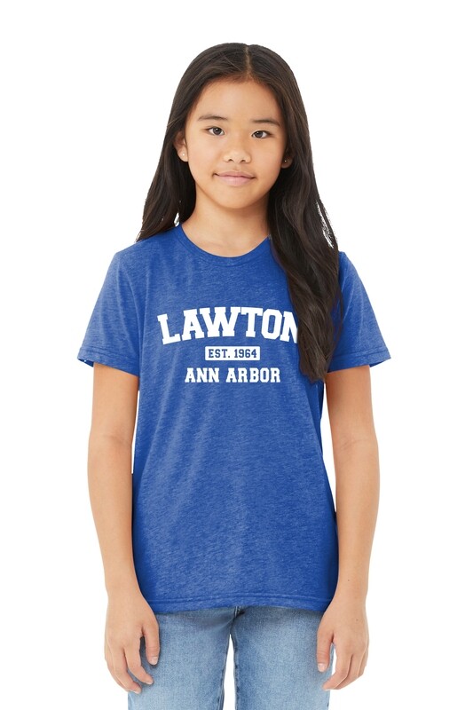 Youth Triblend Soft Tee Shirt: Royal or Athletic Grey
