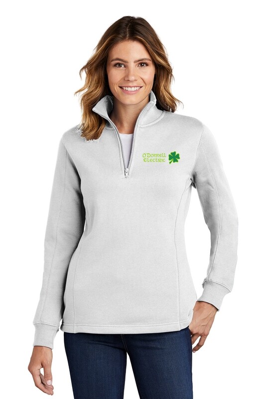 Women's 1/4 Zip Sweatshirt (Embroidered)- White, Dark Grey, Black, Red, Navy, Light Grey